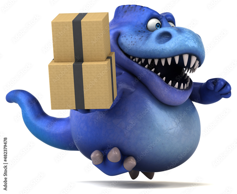 Fun dinosaur - 3D Illustration Fun dinosaur - 3D Illustration