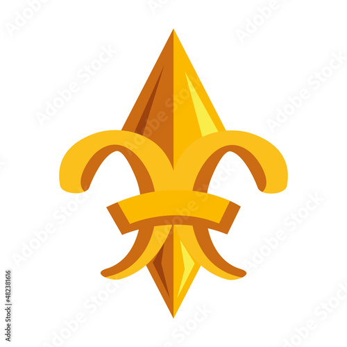 golden mardi gras emblem