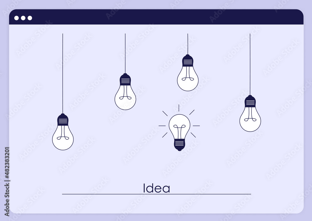 Concept of idea with lightbulb. Sharing business ideas, sharing knowledge, teamwork, idea concept. Vector illustration. Concept of idea with lightbulb. Sharing business ideas, sharing knowledge, teamwork, idea concept. Vector illustration.