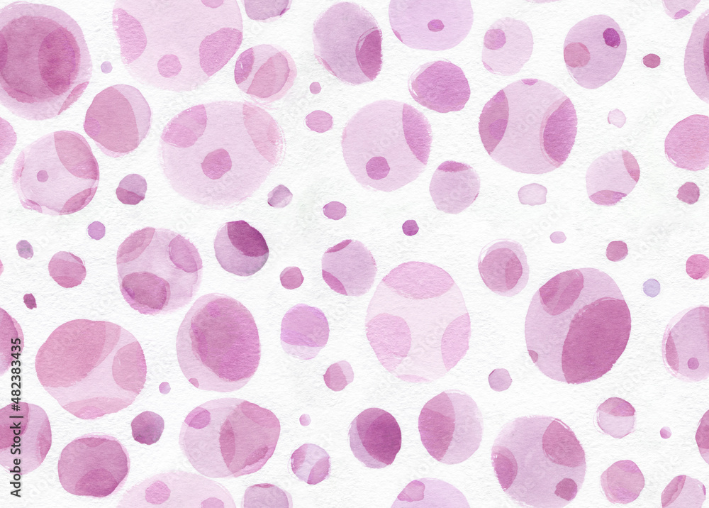 Pink watercolor polka dot seamless pattern Pink watercolor polka dot seamless pattern