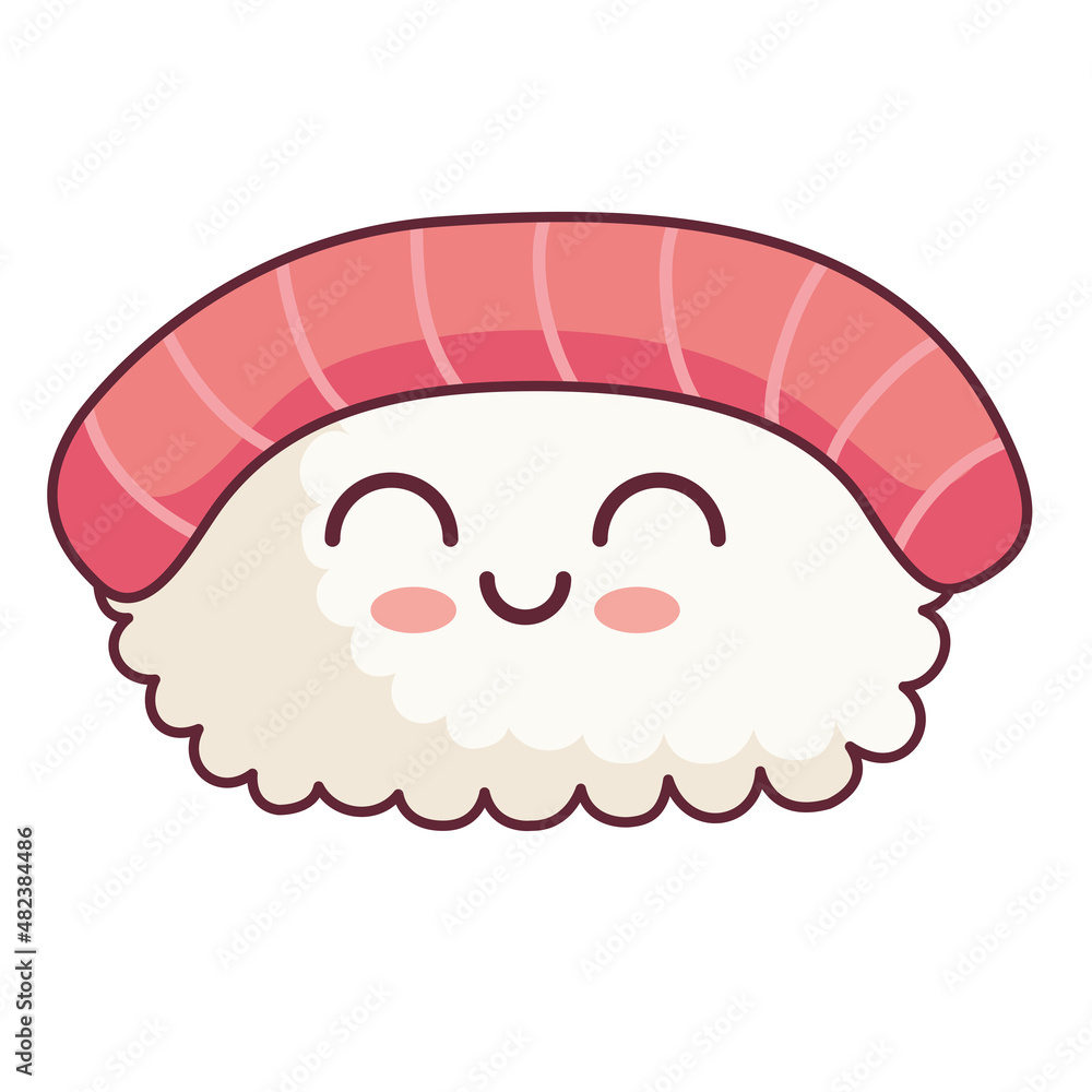 sushi with salmon kawaii sushi with salmon kawaii