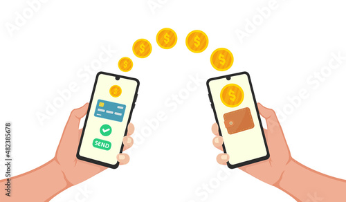 money transfer icon - vector illustration . online payment, money, send, transaction, receive, internet banking, mobile banking, flat, icons .