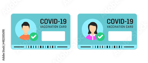 vaccination card icon - vector illustration . vaccine, vaccination, card, certificate, pass, passport, covid-19, virus, coronavirus, omicron, flat, icons .