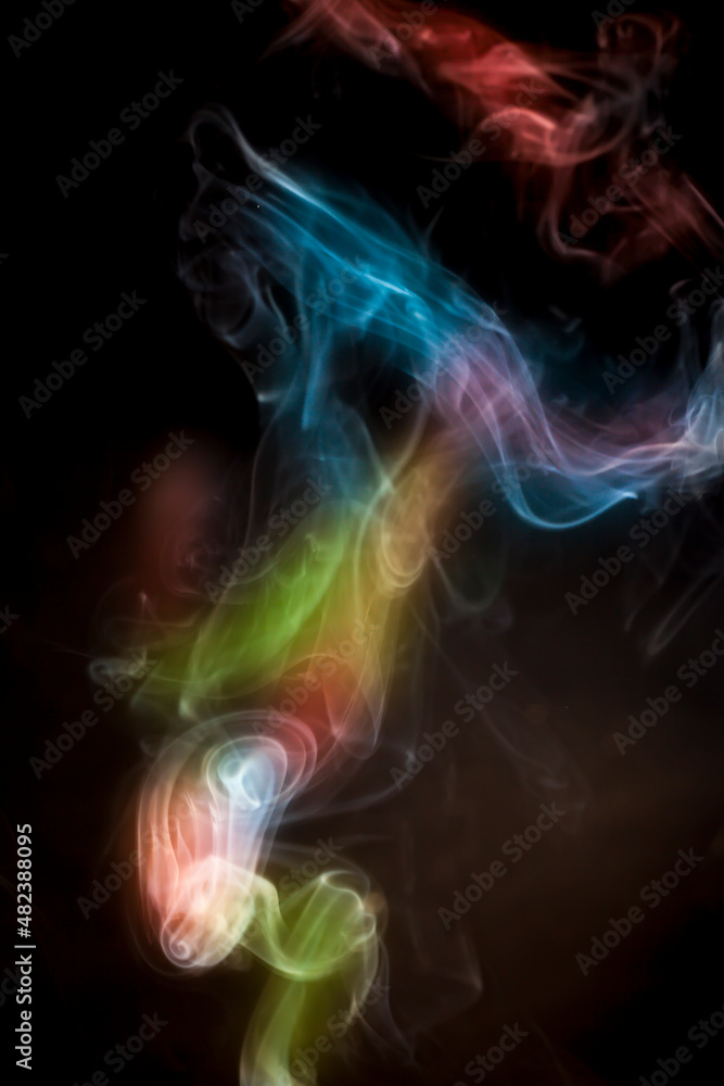 Colorful smoke on black background. Colorful smoke on black background.