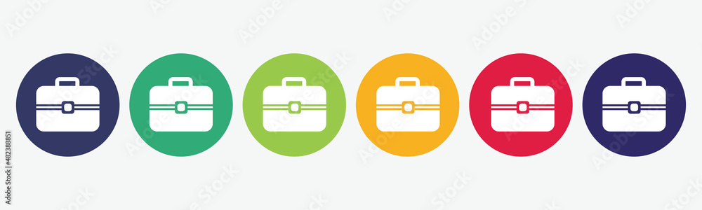 Vector set of isolated briefcase icon. Vector set of isolated briefcase icon.