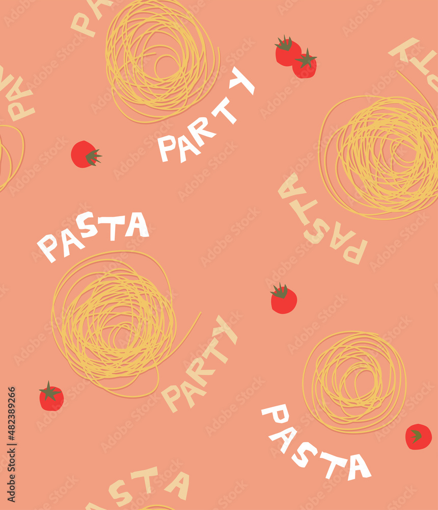 Hand drawing vector seamless paintings - Italian food. Various types of pasta. Ideal for flyers, postcards, posters, prints, menus, booklets Hand drawing vector seamless paintings - Italian food. Various types of pasta. Ideal for flyers, postcards, posters, prints, menus, booklets