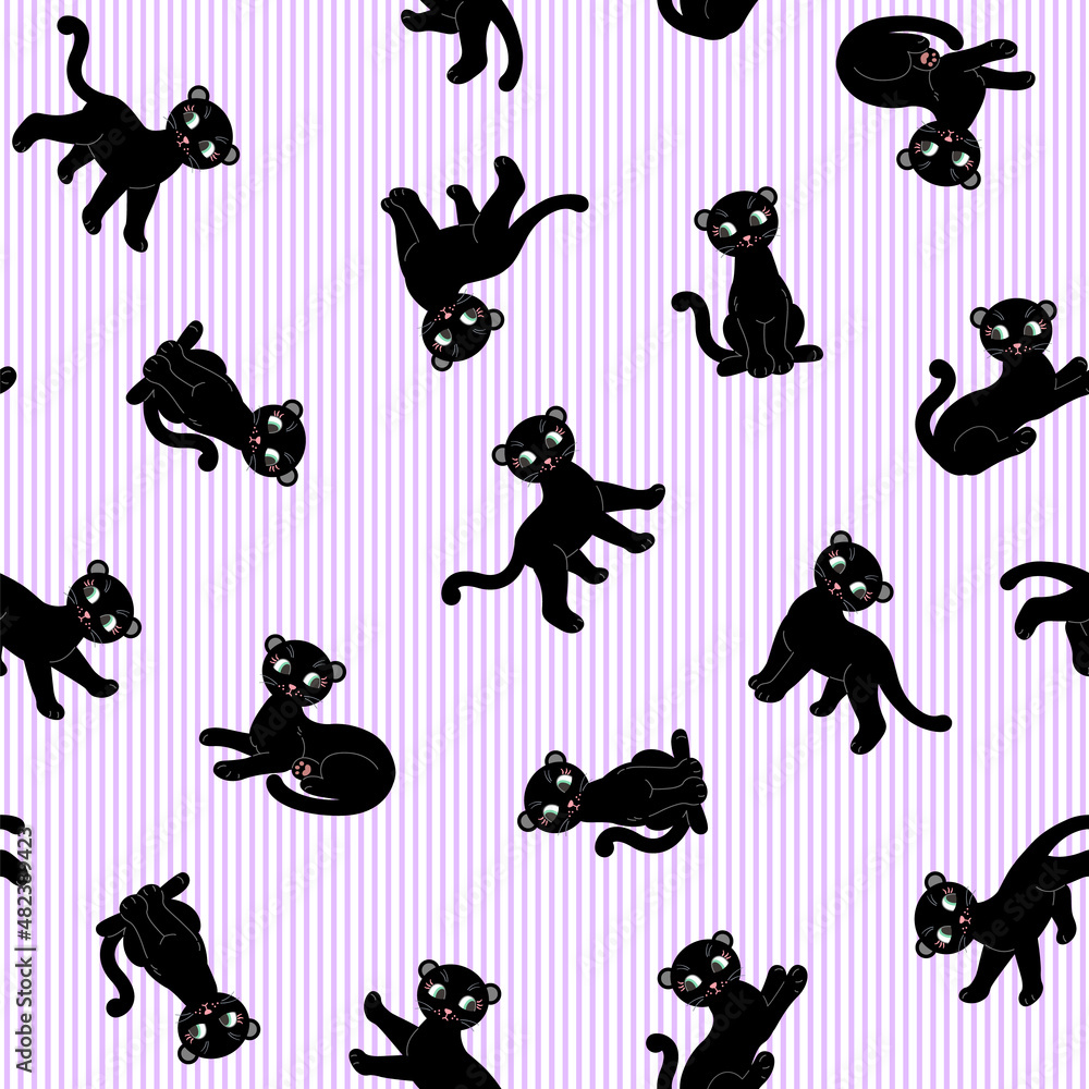 Fototapeta premium Simple and cute leopard seamless pattern,