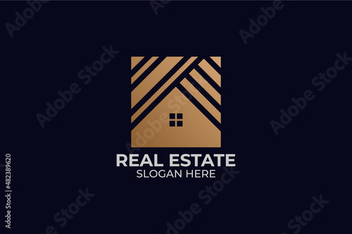 simple and minimalist real estate logo set