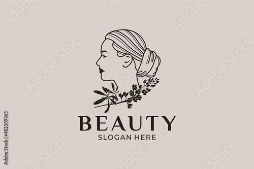 simple and minimalist beauty logo set
