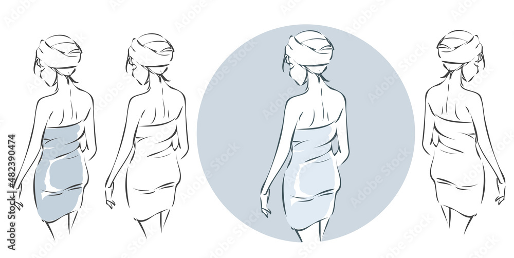 Logo for cosmetology, spa salon, beauty salon. Outline, silhouette, contour. Logo for cosmetology, spa salon, beauty salon. Outline, silhouette, contour.