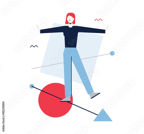 Balance concept. Idea of stability and calmness. Abstract, business