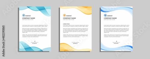 modern corporate letterhead template design