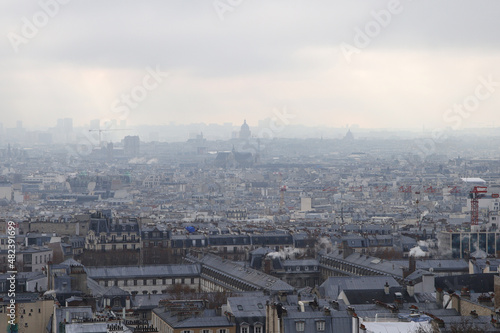 Panorama of Paris from Montpmartre hill 
