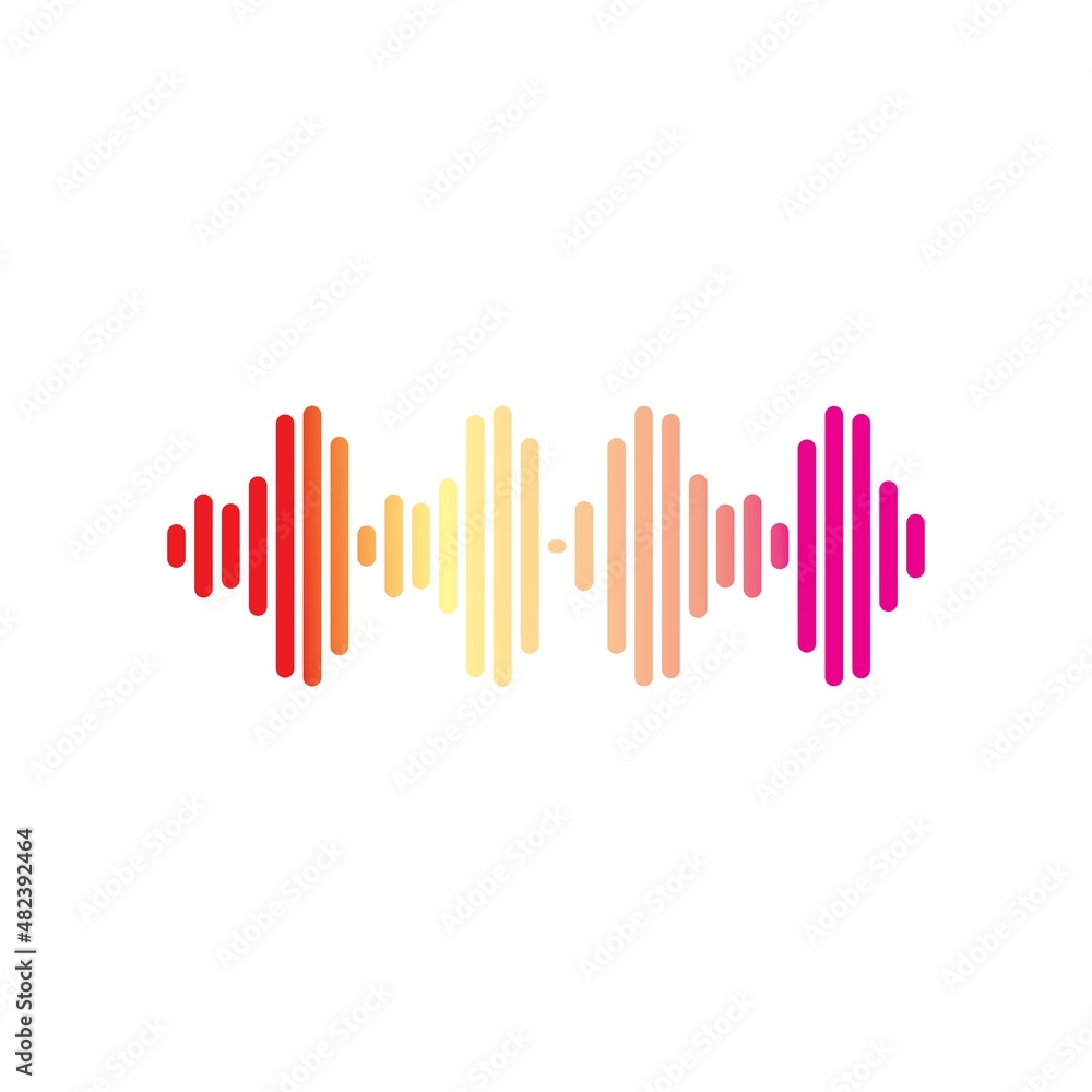 Sound waves vector illustration design Sound waves vector illustration design