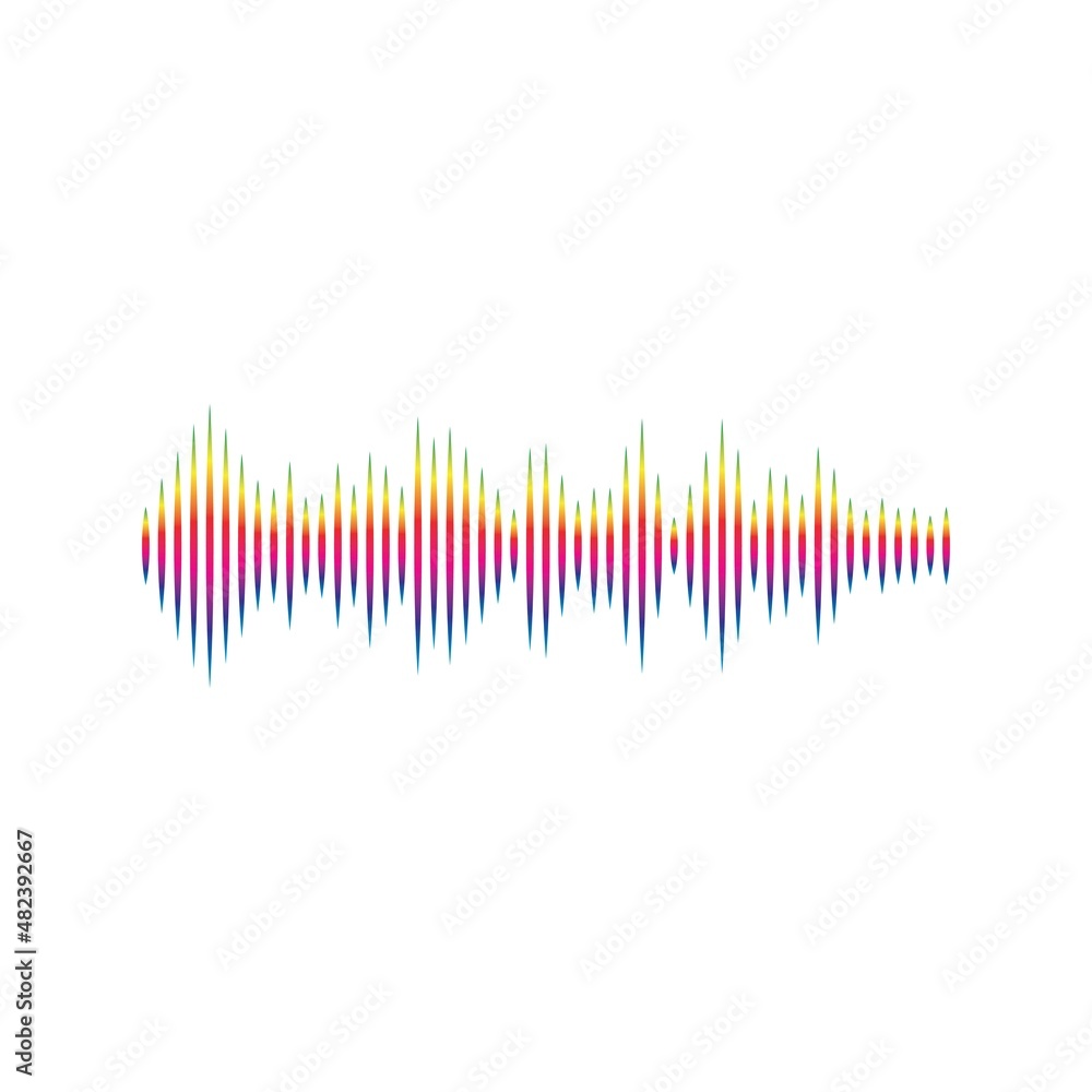 Sound waves vector illustration design Sound waves vector illustration design