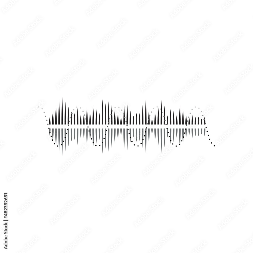 Sound waves vector illustration design Sound waves vector illustration design