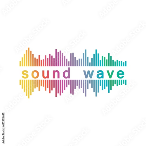 Sound waves vector illustration design