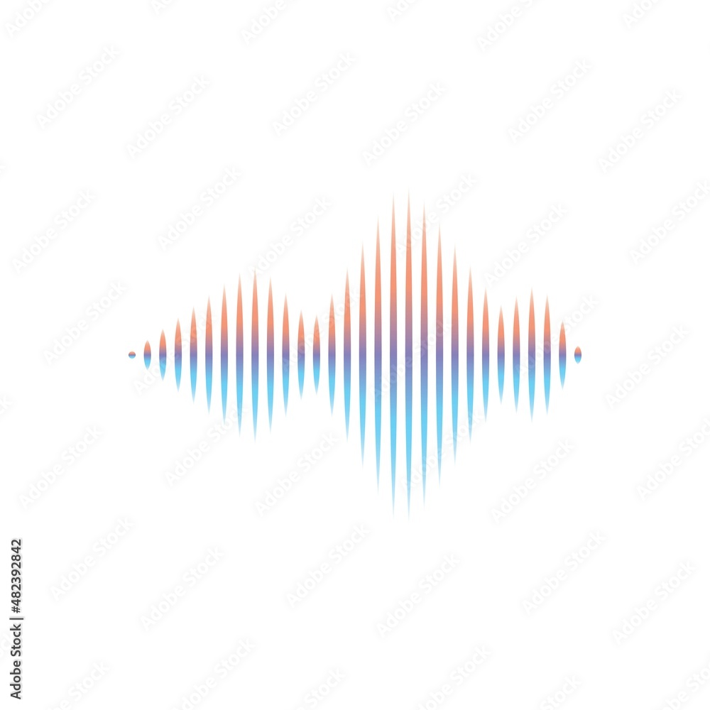 Sound waves vector illustration design Sound waves vector illustration design