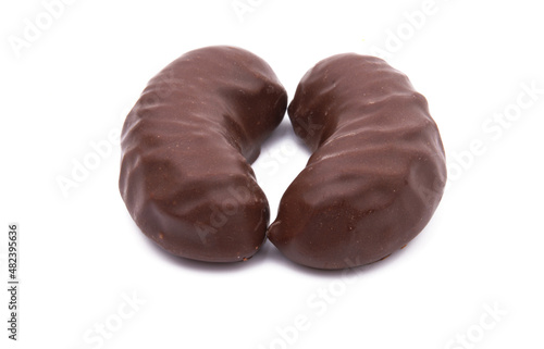 chocolate jelly candies isolated