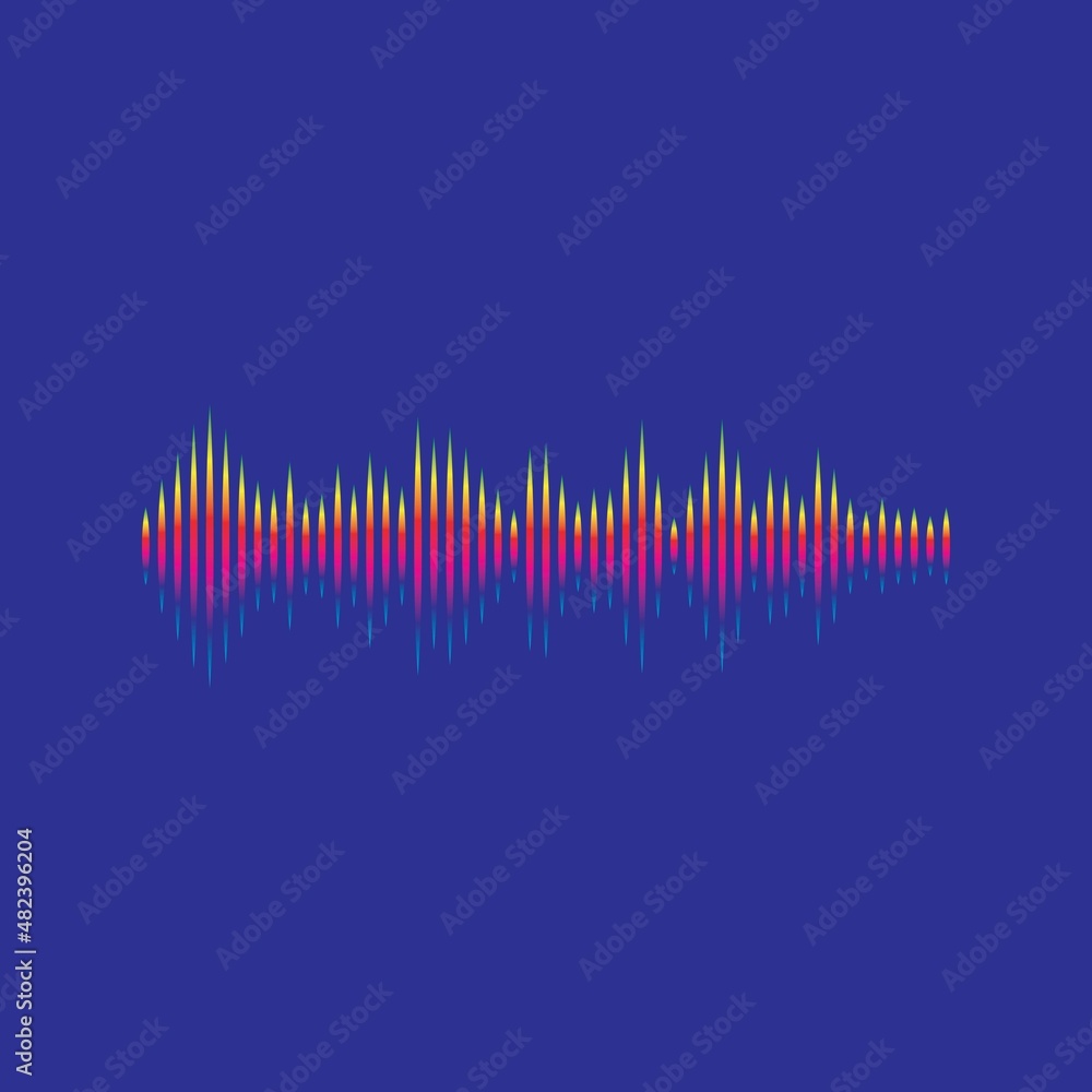 Sound waves vector illustration design Sound waves vector illustration design