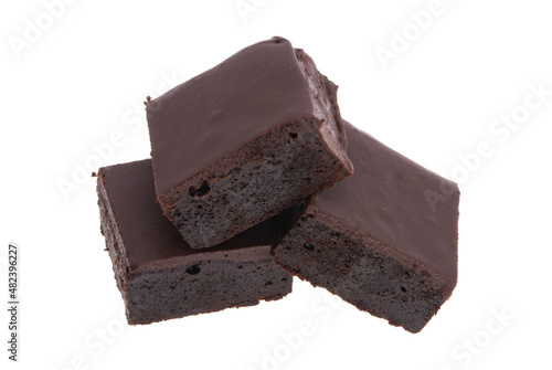 chocolate american brownie isolated