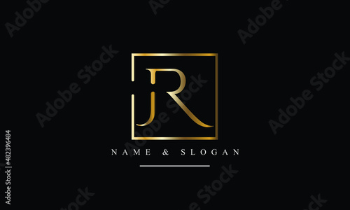 RJ, JR, R, J abstract letters logo monogram