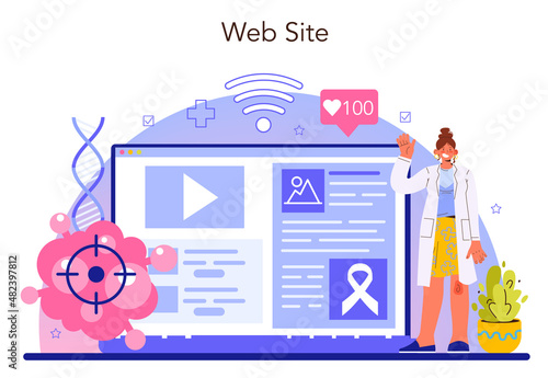 Oncologist online service or platform. Cancer disease diagnostic