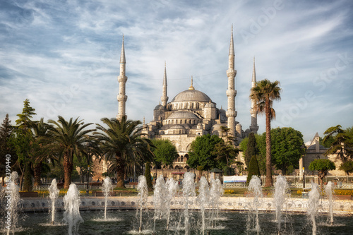 Sultan Ahmed Mosque (Blue mosque) in Istanbul in the summer, Turkey