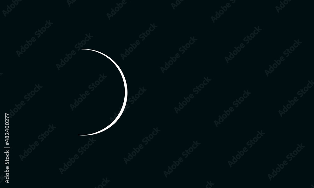 Dark mysterious white crescent glowing in deep dark black space. Minimal and simple digital illustration. Astrological celestial concept, orbit. Great as background, blank, decorative cover print. Dark mysterious white crescent glowing in deep dark black space. Minimal and simple digital illustration. Astrological celestial concept, orbit. Great as background, blank, decorative cover print.