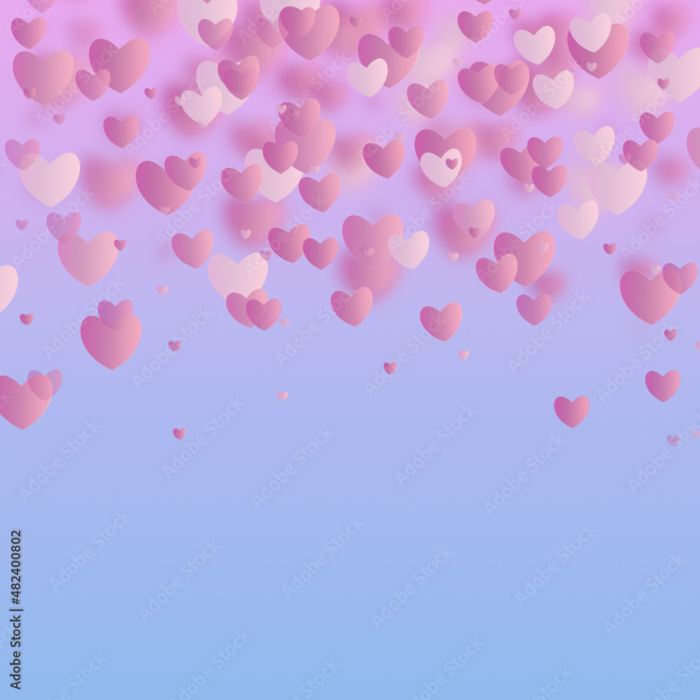 Abstract romantic background in pastel colors. Valentine empty space border texture.