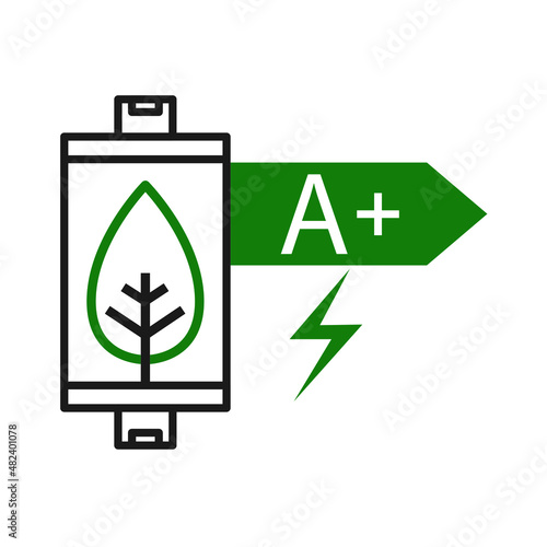 Energy efficiency isolated on a white background. green energy concept.

