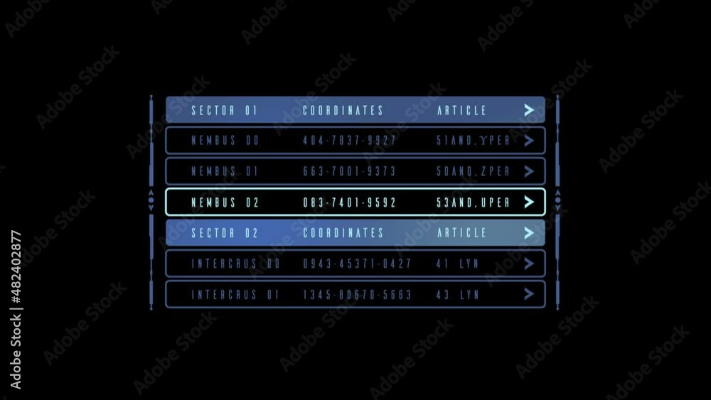 stylish, animated hud table in a sci fi setting with an alpha channel stylish, animated hud table in a sci fi setting with an alpha channel