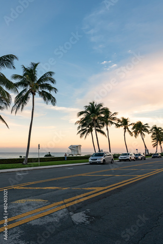 Beautiful picture of sunset at Palm Beach, Florida, United States of America
