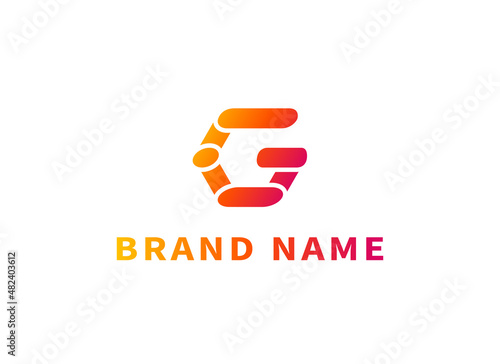 Wallpaper Mural Initial Letter G Logo. Yellow and Red Gradient Letter G isolated on White Background. Suitable for Business and Technology Logos. Flat Vector Logo Design Template Element. Torontodigital.ca