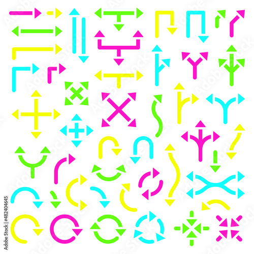 Set Grafische Pfeile Neon