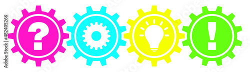 Zahnräder Frage Arbeit Idee Und Antwort Neon