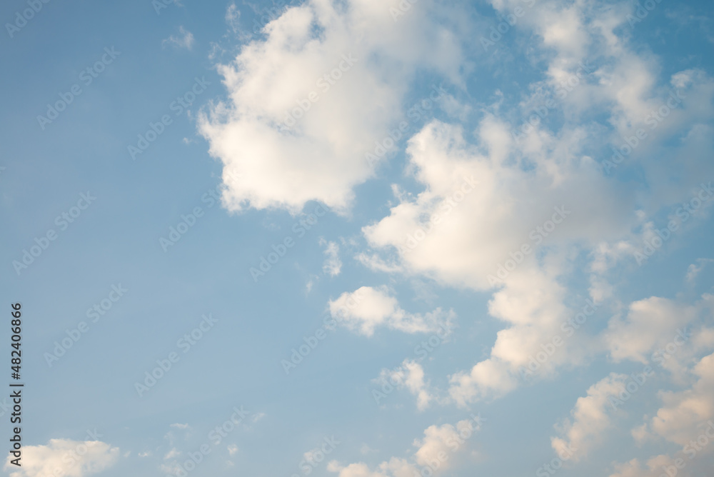 Smooth white clouds on clear blue sky background and copy space. Outdoor nature or save the earth concept. Smooth white clouds on clear blue sky background and copy space. Outdoor nature or save the earth concept.