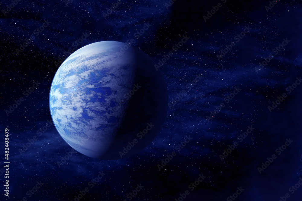 Distant exoplanet. Elements of this image furnished by NASA