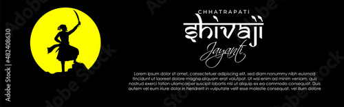 Vector illustration of chhatrapati shivaji maharaj jayanti,
