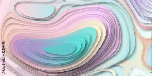 Abstract background with circles. The colors of the aqueous ink are translucent. Abstract multicolored marble texture background. Modern and geometric design and color full design in illustration.