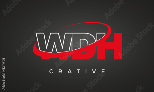 WDH letters creative technology logo design