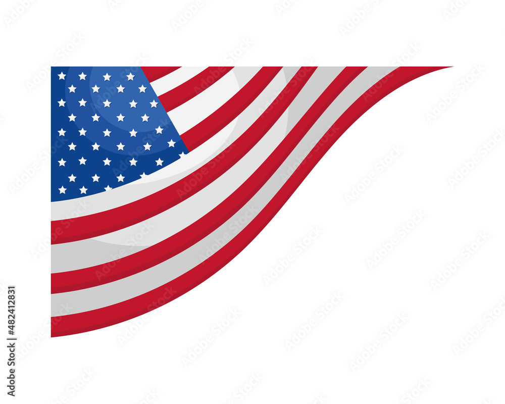Fototapeta premium usa flag waving