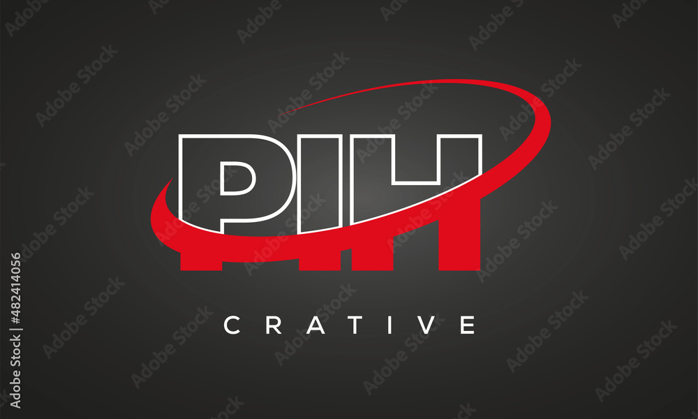 PIH letters creative technology logo design