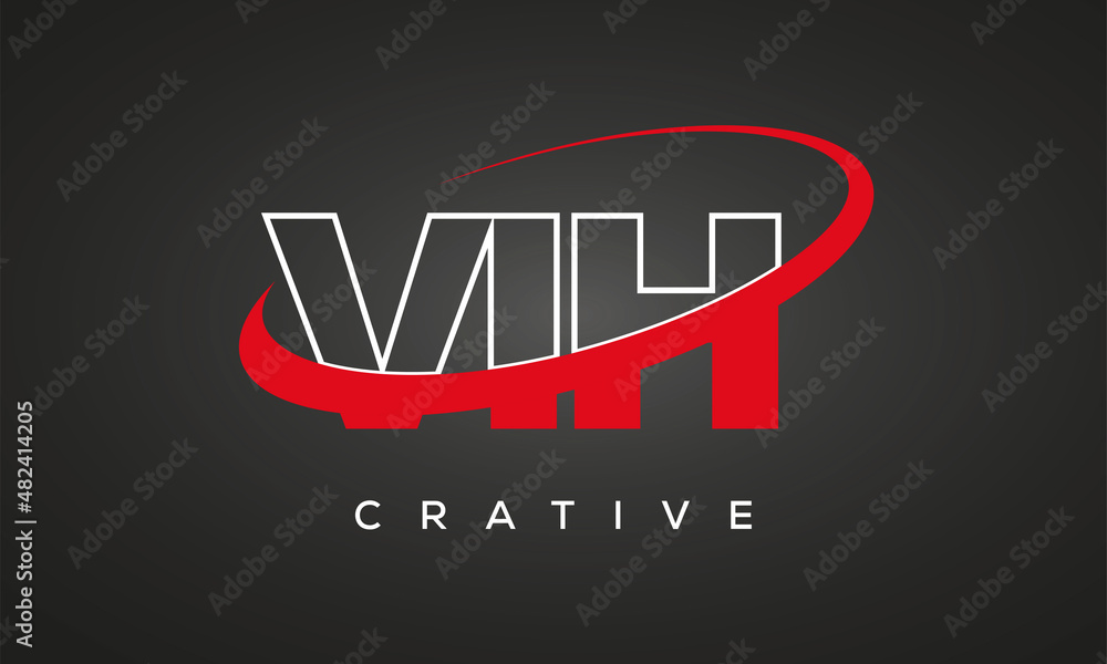 VIH letters creative technology logo design