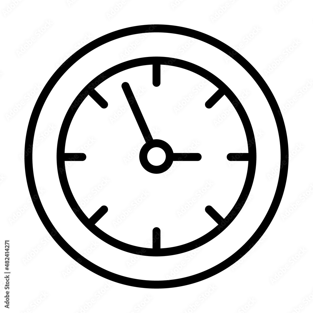 Clock icon. Time pictogram. Flat symbol for web. Line stroke. Isolated on white background. Vector eps10 Clock icon. Time pictogram. Flat symbol for web. Line stroke. Isolated on white background. Vector eps10
