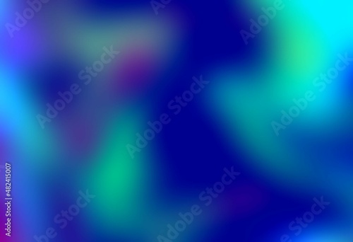 Abstract defocused blue background. Blurred spots and lines. Neon. Background for the cover of a notebook, book. A screensaver for a laptop.