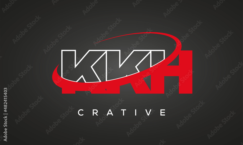 KKH letters creative technology logo design