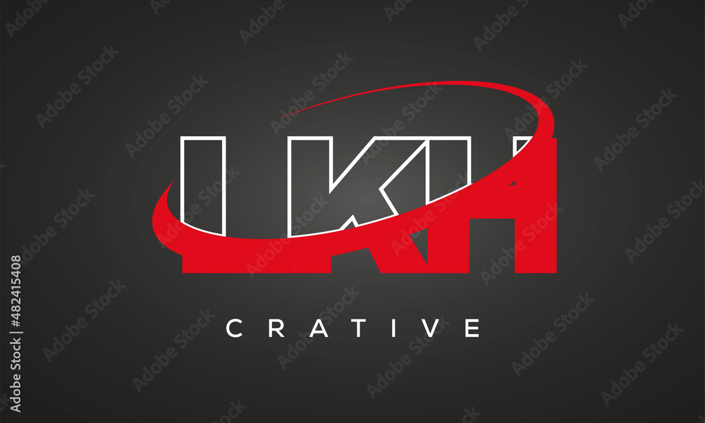LKH letters creative technology logo design