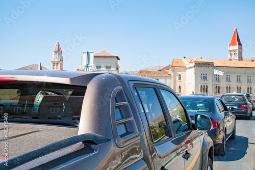Traffic jamin  Trogir, Croatia photo