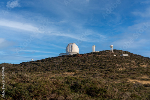 Landscape telescopes on the Roque de los Muchachos, La Palma, Canary Islands